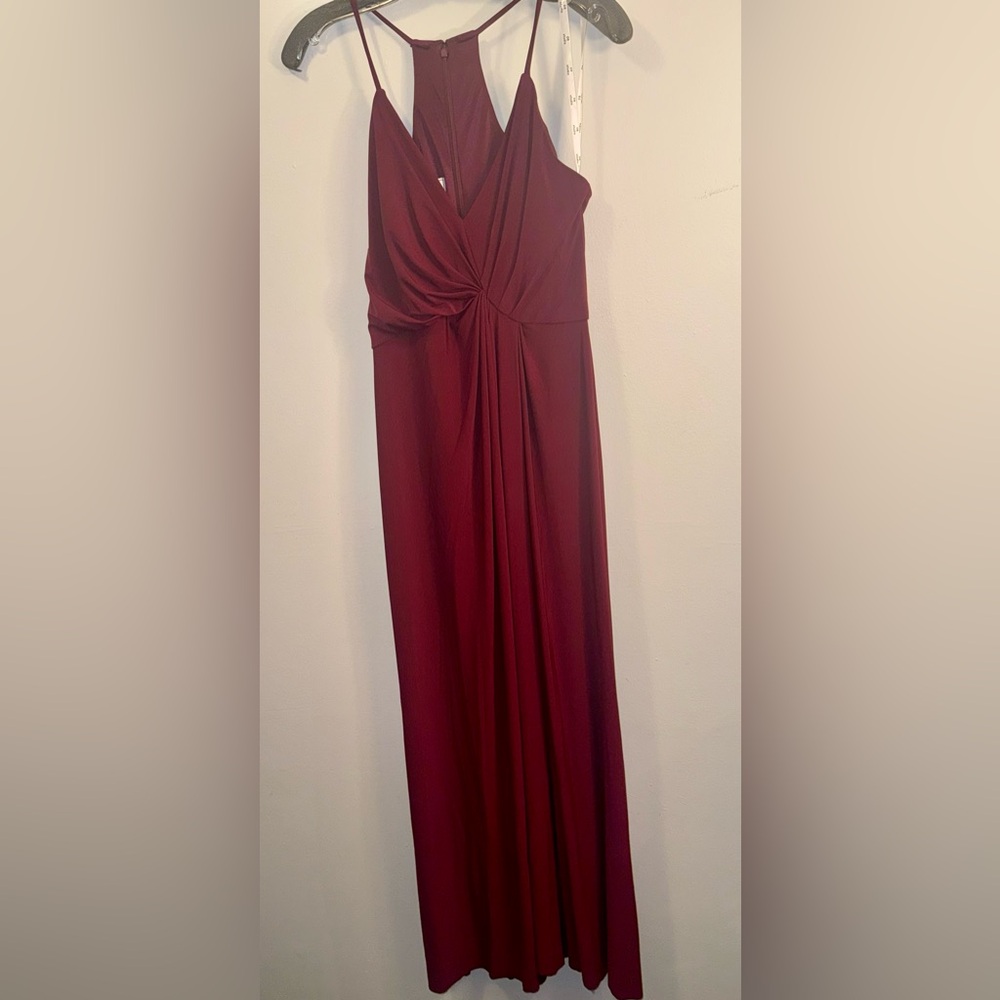 David Bridal DB Studio Burgundy Women's Bridesmaid Formal Evening Dress